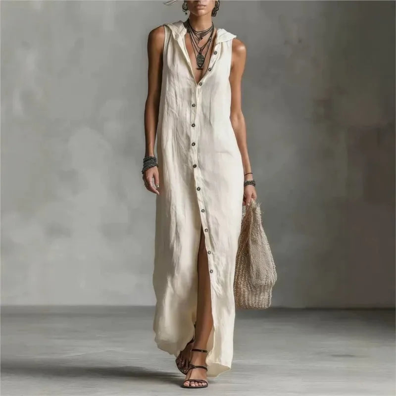 Penélope — Abito Midi Elegante e Casual con Scollo a V