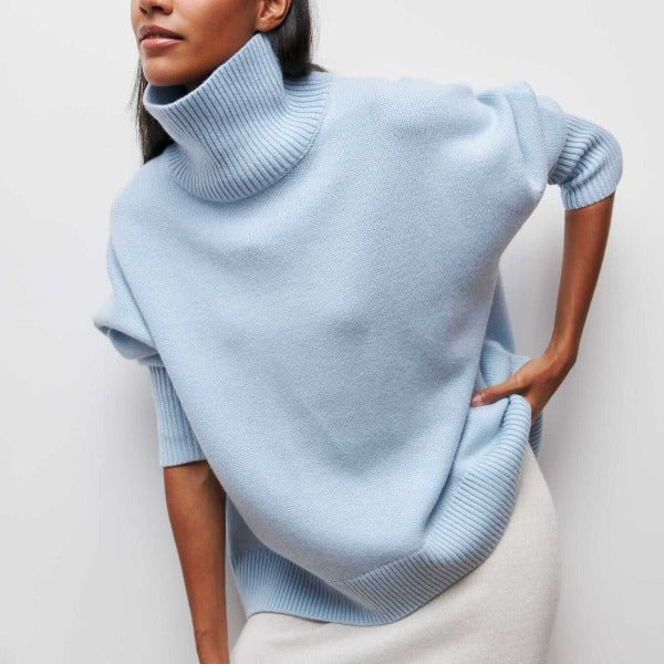 Margot — Maglione a Collo Alto in Maglia