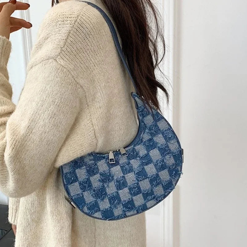 Kendra — Borsa Texturata a Quadri