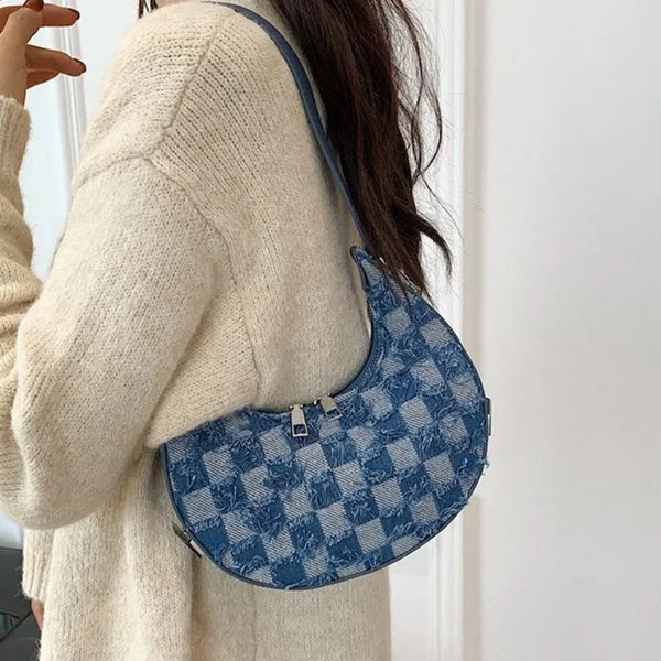 Kendra — Borsa Texturata a Quadri