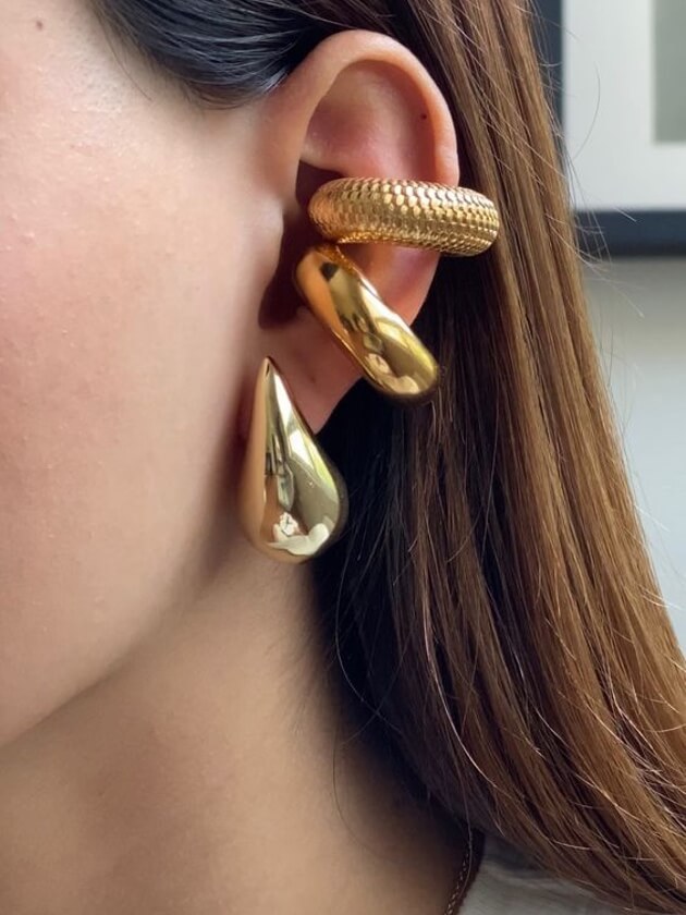 Vittoria — Orecchini Oro Plissettati