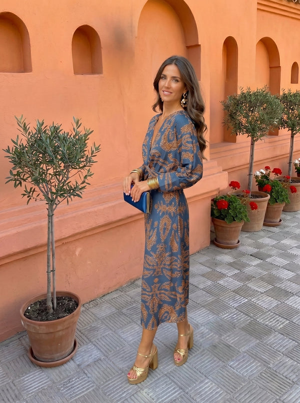 Claudia — Abito Midi Stampato