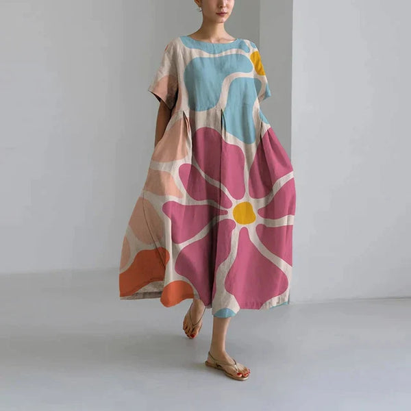 Calliope — Abito Elegante con Stampa Floreale
