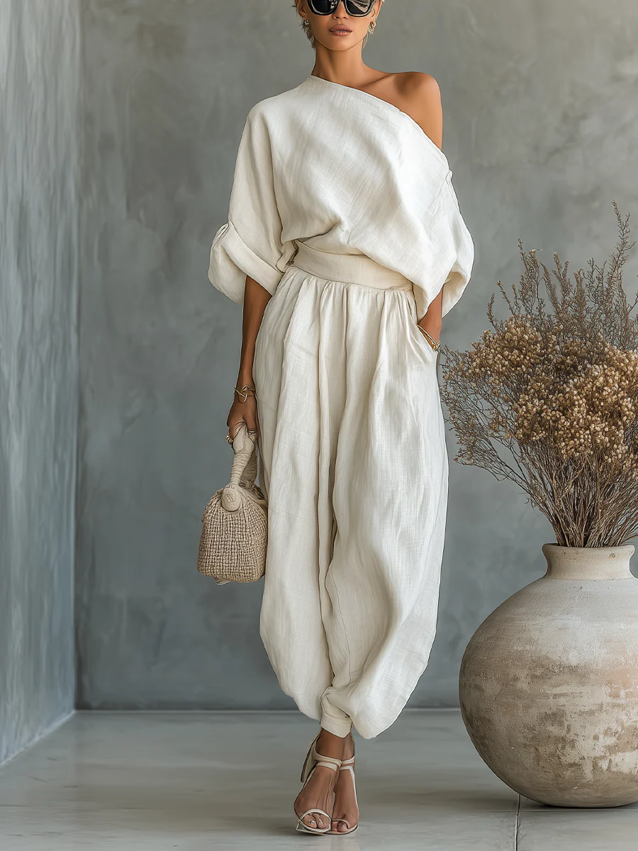 Eleonora — Completo Due Pezzi Elegante Monospalla