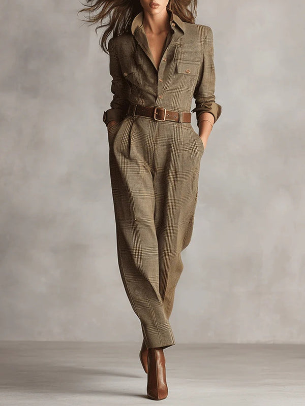 Celeste — Tuta Elegante dal Taglio Sartoriale