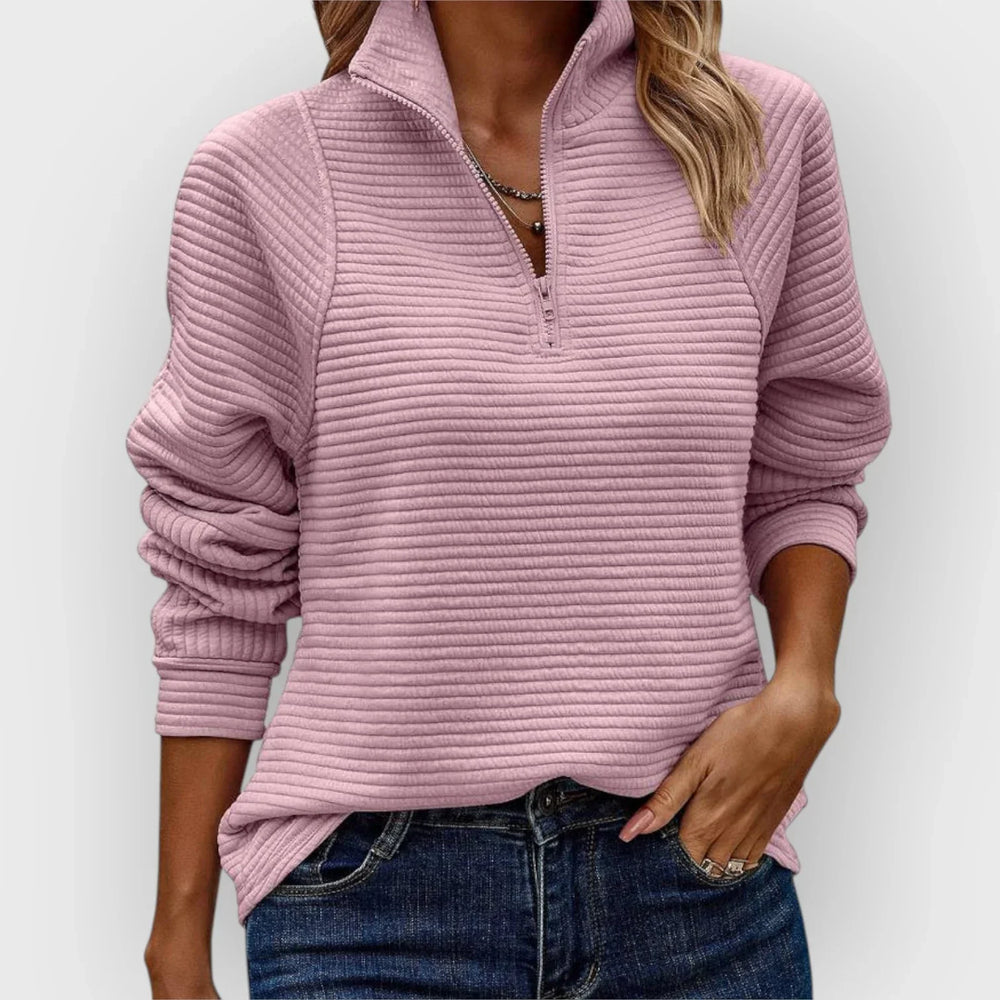 Perla — Maglione con Mezza Zip