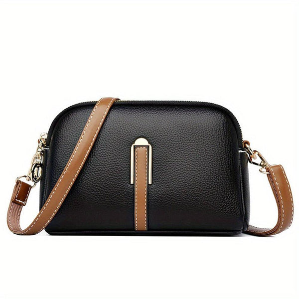 Beate — Borsa a Tracolla in Pelle Stampata Litchi