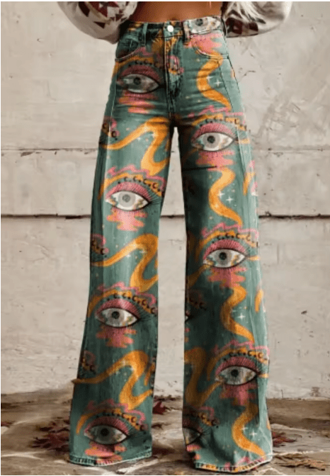 Juniper — Pantaloni Boho Vintage a Gamba Larga