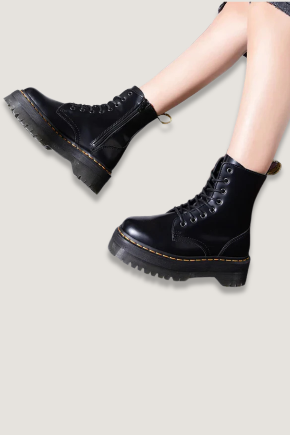 Allison — Anfibi Combat Chunky con Lacci