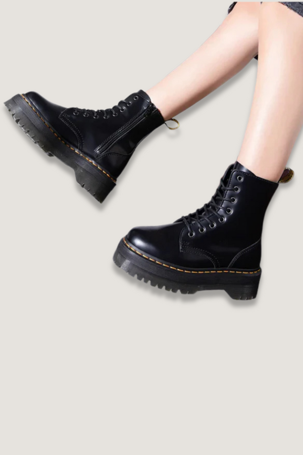 Allison — Anfibi Combat Chunky con Lacci