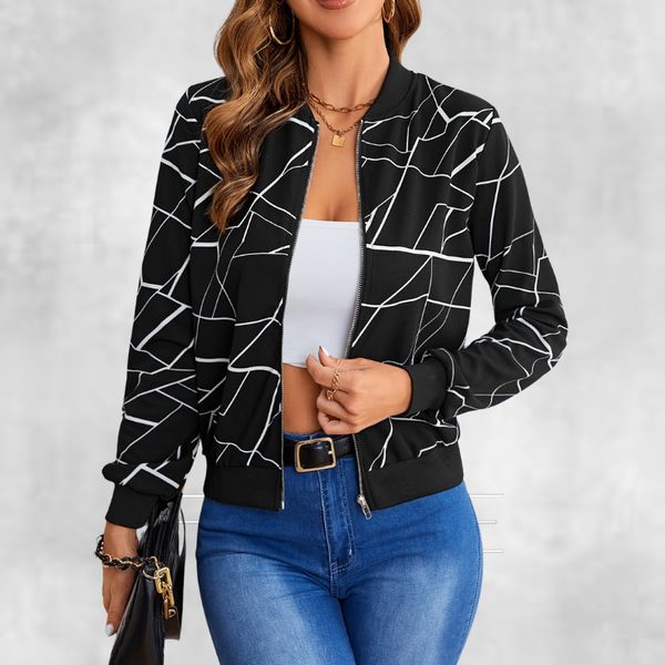 Carly™ — Giacca con Stampa Geometrica