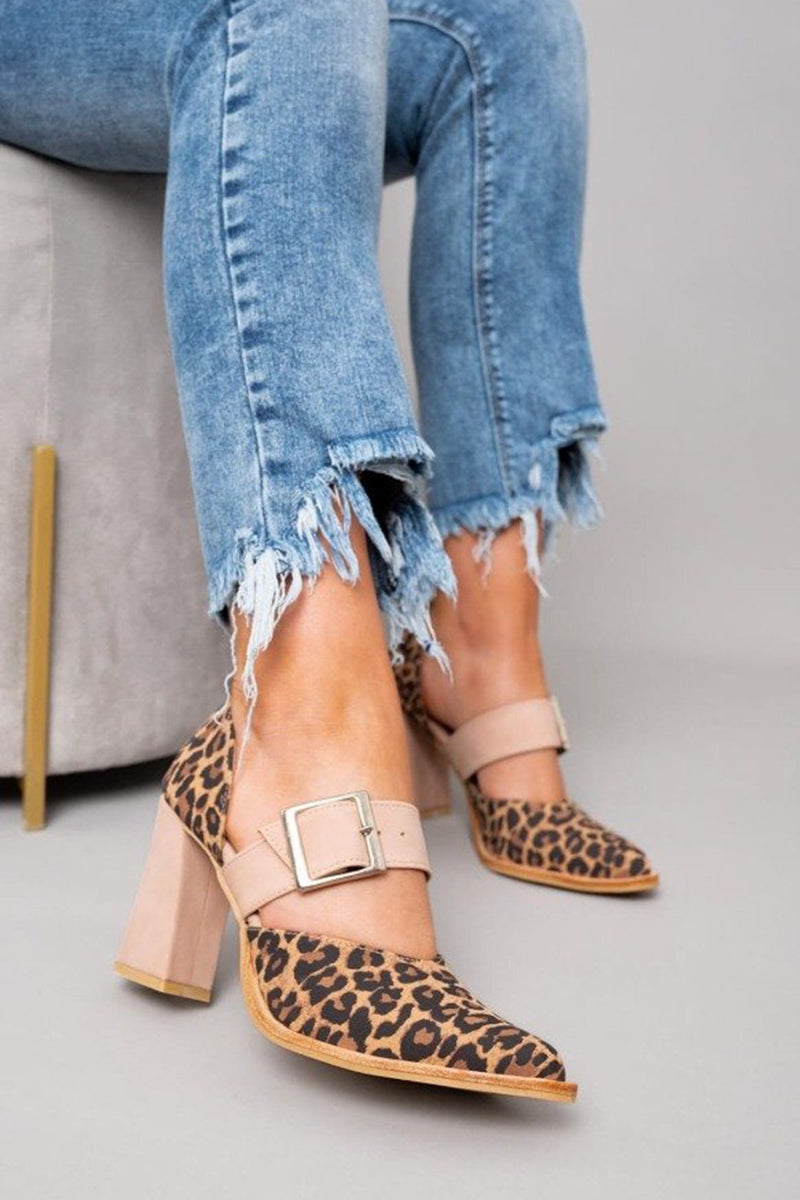 Adalina™ — Sandali in Camoscio con Stampa Leopardata