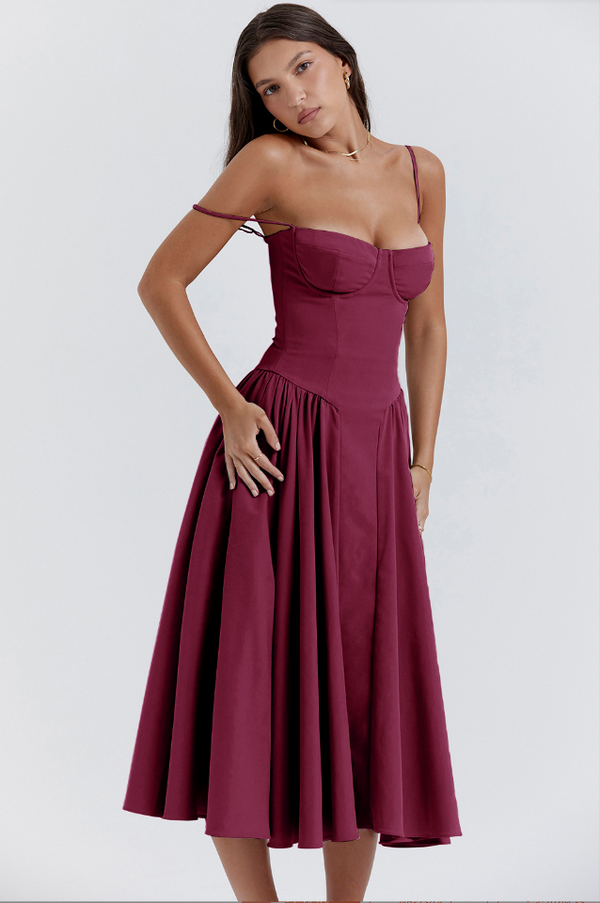 Ornella — Abito Midi con Corsetto Smanicato