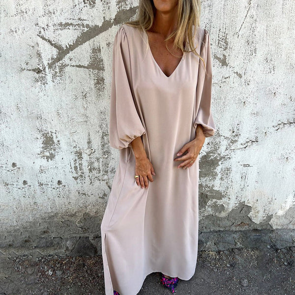 Lucrezia — Abito Lungo Boho con Tasche