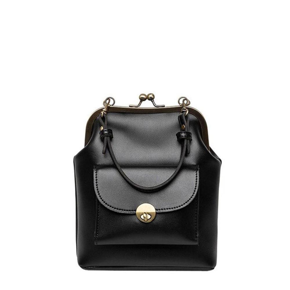 Margarete — Borsa a Spalla Vintage con Chiusura a Clic-Clac