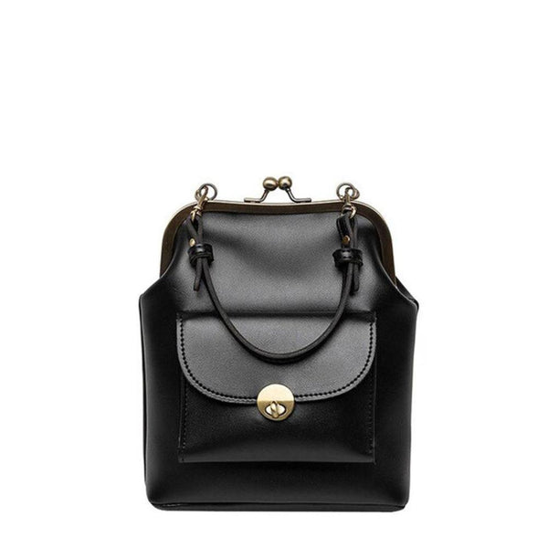 Margarete — Borsa a Spalla Vintage con Chiusura a Clic-Clac