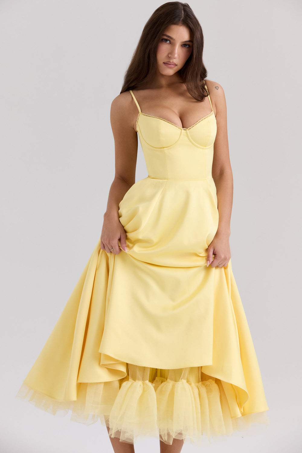 Lucrezia — Abito Midi in Raso e Tulle