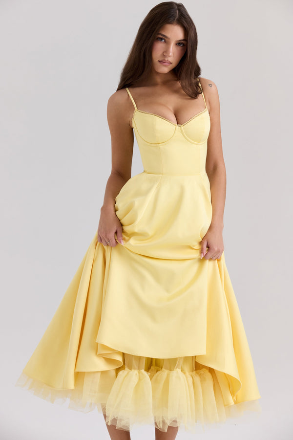 Lucrezia — Abito Midi in Raso e Tulle