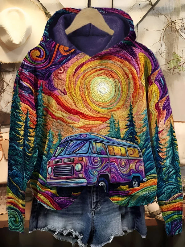 Mariska — Felpa con Cappuccio Retro Roadtrip