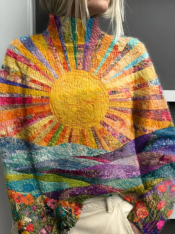 Simone — Maglione Dolcevita Allegro e Colorato