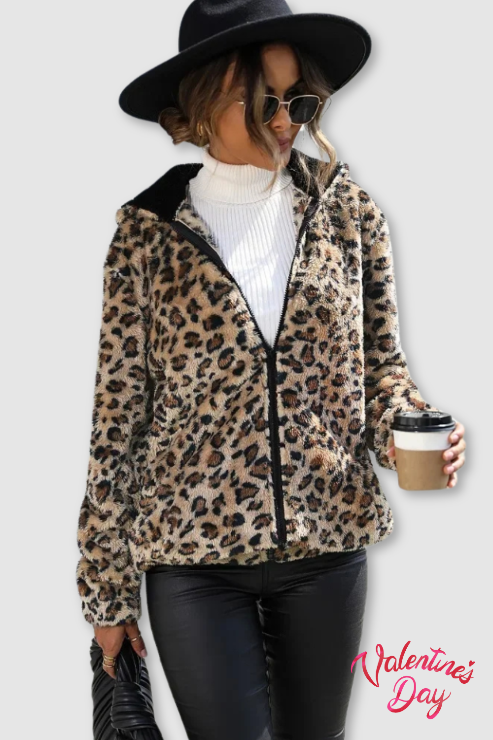 Scarlett — Giacca Avvolgente in Plush Leopardato